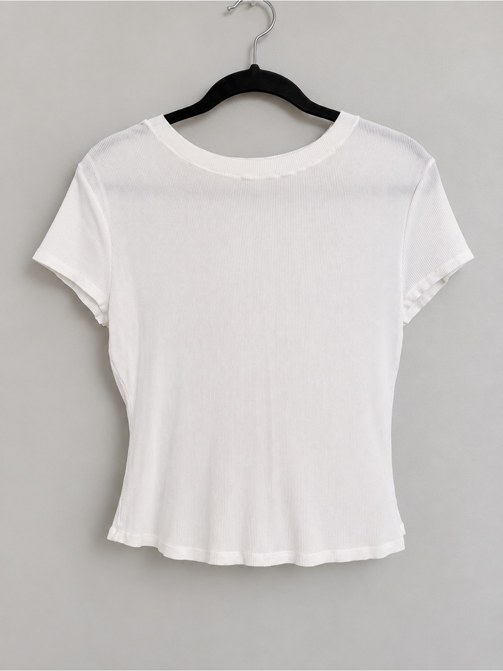 Yitty White Short Sleeve Baby Ribbed Tee